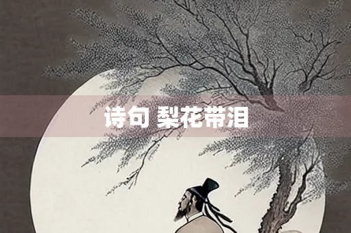 诗句 梨花带泪