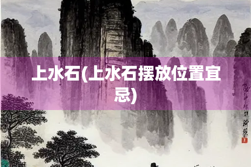 上水石(上水石摆放位置宜忌)