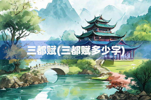 三都赋(三都赋多少字)