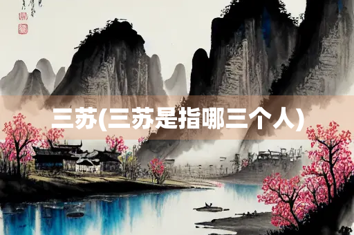 三苏(三苏是指哪三个人)