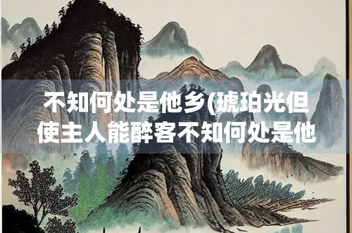 不知何处是他乡(琥珀光但使主人能醉客不知何处是他乡)