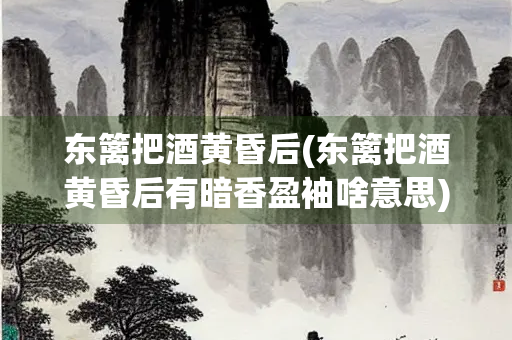 东篱把酒黄昏后(东篱把酒黄昏后有暗香盈袖啥意思)