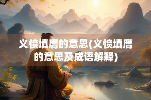 义愤填膺的意思(义愤填膺的意思及成语解释)