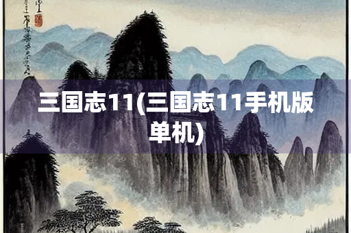 三国志11(三国志11手机版单机)