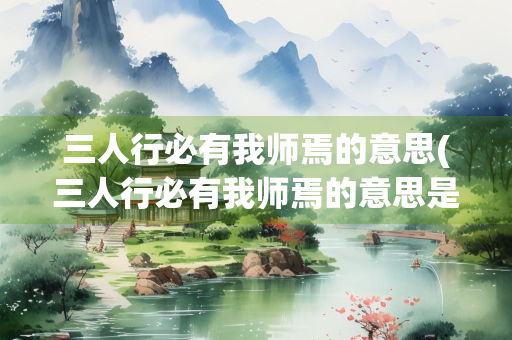 三人行必有我师焉的意思(三人行必有我师焉的意思是什么视频)