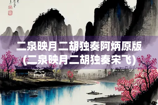 二泉映月二胡独奏阿炳原版(二泉映月二胡独奏宋飞)