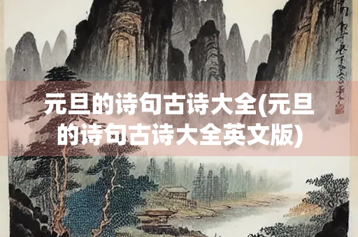 元旦的诗句古诗大全(元旦的诗句古诗大全英文版) 元旦的诗句古诗大全(元旦的诗句古诗大全英文版)