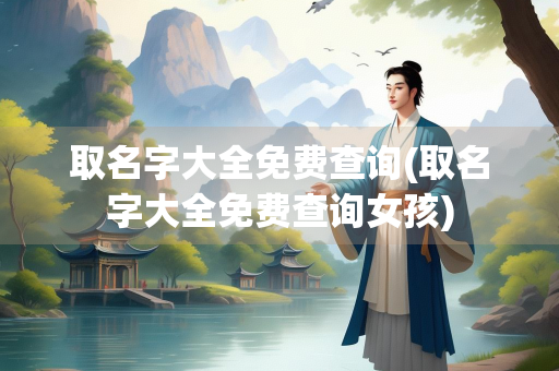 取名字大全免费查询(取名字大全免费查询女孩) 取名字大全免费查询(取名字大全免费查询女孩)