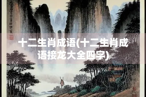 十二生肖成语(十二生肖成语接龙大全四字) 十二生肖成语(十二生肖成语接龙大全四字)