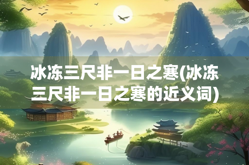 冰冻三尺非一日之寒(冰冻三尺非一日之寒的近义词) 冰冻三尺非一日之寒(冰冻三尺非一日之寒的近义词)