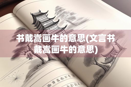 书戴嵩画牛的意思(文言书戴嵩画牛的意思)