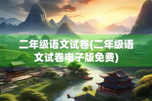 二年级语文试卷(二年级语文试卷电子版免费)