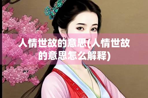 人情世故的意思(人情世故的意思怎么解释) 人情世故的意思(人情世故的意思怎么解释)