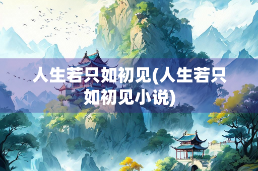 人生若只如初见(人生若只如初见小说)