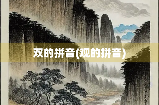 双的拼音(观的拼音) 双的拼音(观的拼音)