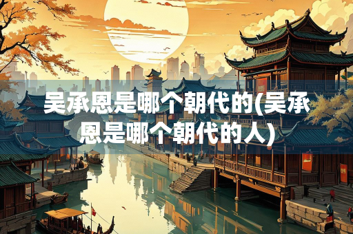 吴承恩是哪个朝代的(吴承恩是哪个朝代的人) 吴承恩是哪个朝代的(吴承恩是哪个朝代的人)