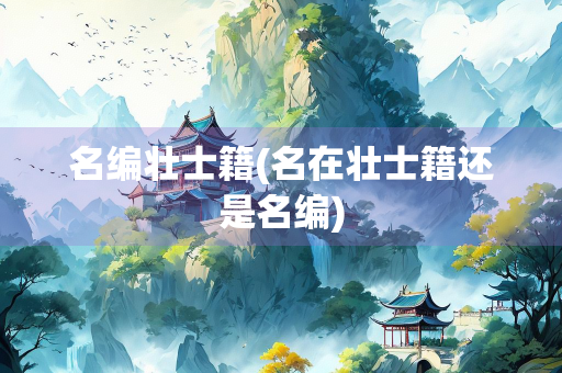 名编壮士籍(名在壮士籍还是名编)