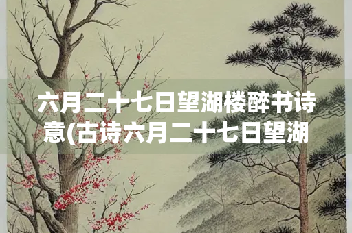 六月二十七日望湖楼醉书诗意(古诗六月二十七日望湖楼醉书诗意) 六月二十七日望湖楼醉书诗意(古诗六月二十七日望湖楼醉书诗意)
