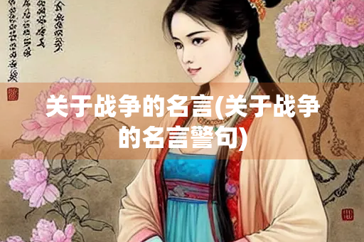 关于战争的名言(关于战争的名言警句)