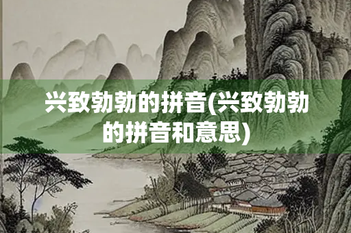 兴致勃勃的拼音(兴致勃勃的拼音和意思)