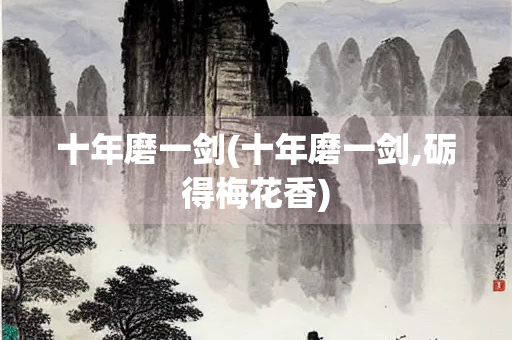 十年磨一剑(十年磨一剑,砺得梅花香)