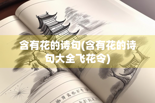 含有花的诗句(含有花的诗句大全飞花令) 含有花的诗句(含有花的诗句大全飞花令)