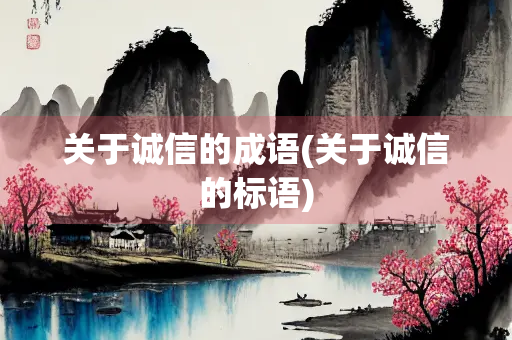 关于诚信的成语(关于诚信的标语) 关于诚信的成语(关于诚信的标语)