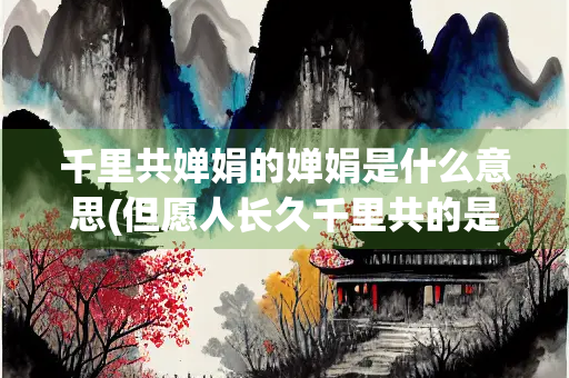 千里共婵娟的婵娟是什么意思(但愿人长久千里共的是什么意思)