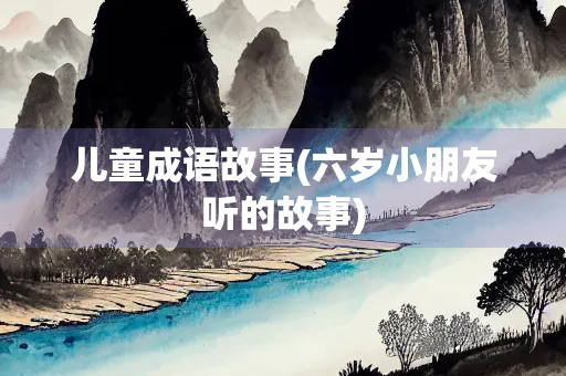 儿童成语故事(六岁小朋友听的故事)
