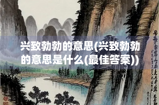 兴致勃勃的意思(兴致勃勃的意思是什么(最佳答案)) 兴致勃勃的意思(兴致勃勃的意思是什么(最佳答案))