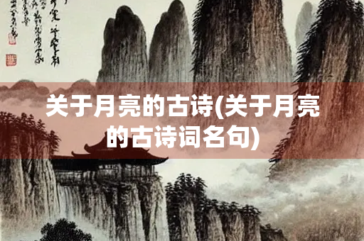 关于月亮的古诗(关于月亮的古诗词名句) 关于月亮的古诗(关于月亮的古诗词名句)