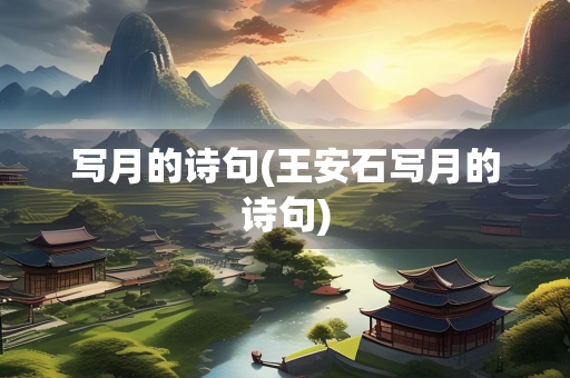 写月的诗句(王安石写月的诗句)