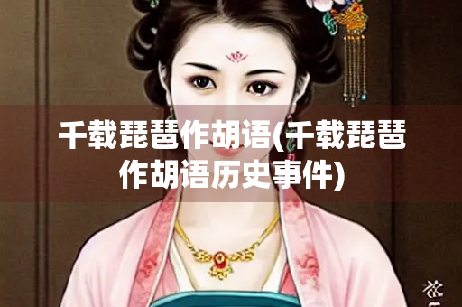 千载琵琶作胡语(千载琵琶作胡语历史事件)