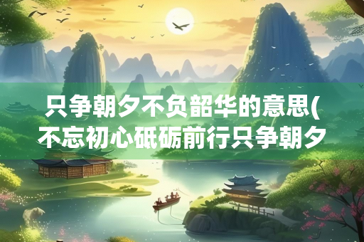 只争朝夕不负韶华的意思(不忘初心砥砺前行只争朝夕不负韶华的意思) 只争朝夕不负韶华的意思(不忘初心砥砺前行只争朝夕不负韶华的意思)