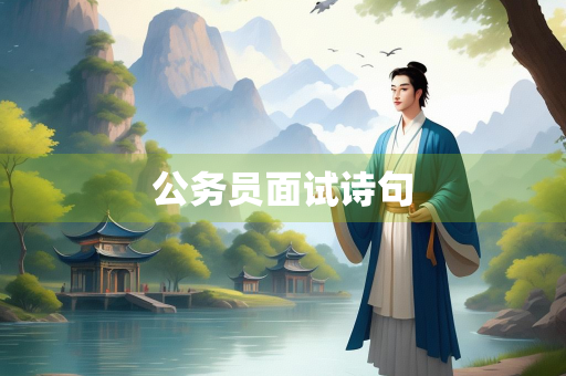 公务员面试诗句