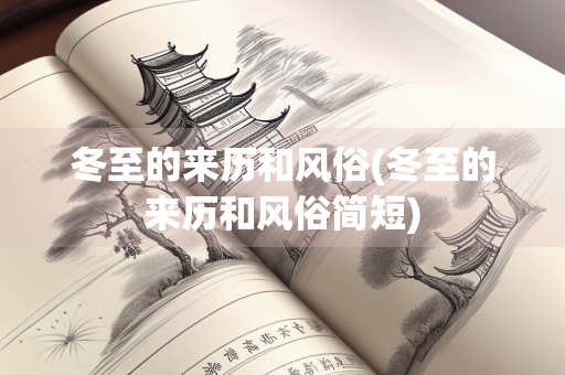 冬至的来历和风俗(冬至的来历和风俗简短) 冬至的来历和风俗(冬至的来历和风俗简短)