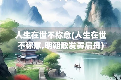 人生在世不称意(人生在世不称意,明朝散发弄扁舟)