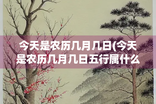 今天是农历几月几日(今天是农历几月几日五行属什么)