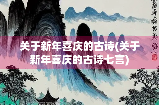 关于新年喜庆的古诗(关于新年喜庆的古诗七言) 关于新年喜庆的古诗(关于新年喜庆的古诗七言)