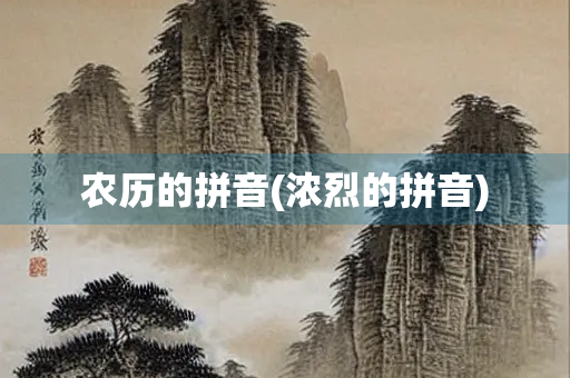 农历的拼音(浓烈的拼音)