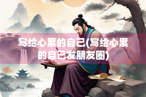 写给心累的自己(写给心累的自己发朋友圈)