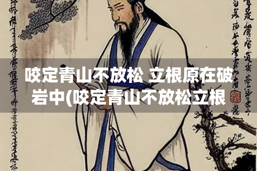 咬定青山不放松 立根原在破岩中(咬定青山不放松立根原在破岩中表达)