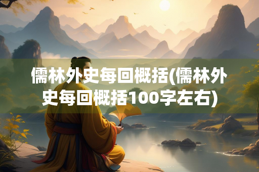 儒林外史每回概括(儒林外史每回概括100字左右)
