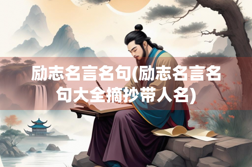 励志名言名句(励志名言名句大全摘抄带人名)