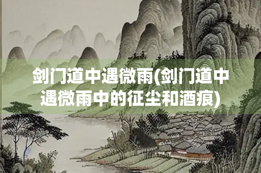 剑门道中遇微雨(剑门道中遇微雨中的征尘和酒痕)