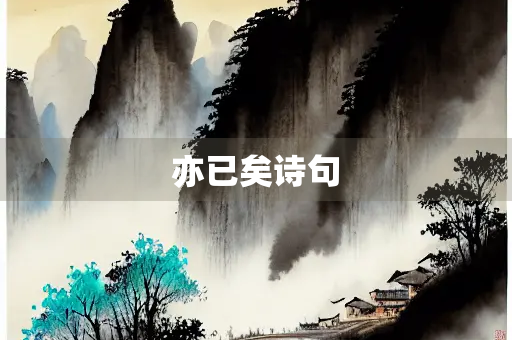 亦已矣诗句