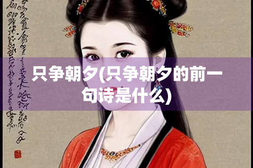 只争朝夕(只争朝夕的前一句诗是什么)