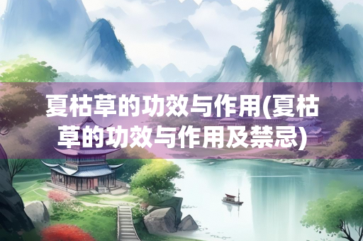夏枯草的功效与作用(夏枯草的功效与作用及禁忌)