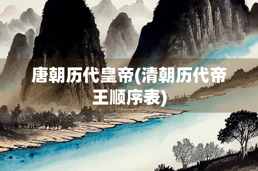 唐朝历代皇帝(清朝历代帝王顺序表) 唐朝历代皇帝(清朝历代帝王顺序表)