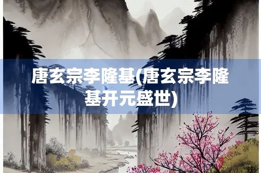 唐玄宗李隆基(唐玄宗李隆基开元盛世) 唐玄宗李隆基(唐玄宗李隆基开元盛世)